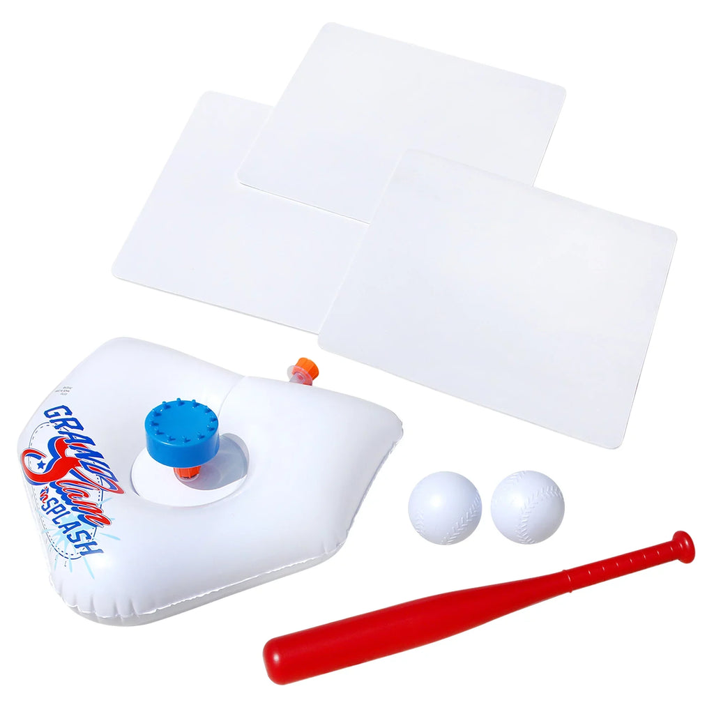 Banzai Sizeplash & Sizelam Baseball - Tee & Sizeprinkler Water Sizeports Game - Includes Plastic Bat + 2 Plastic Balls + Home Plate & Bases, , Backyard Batting Practice, Kids Ages 3