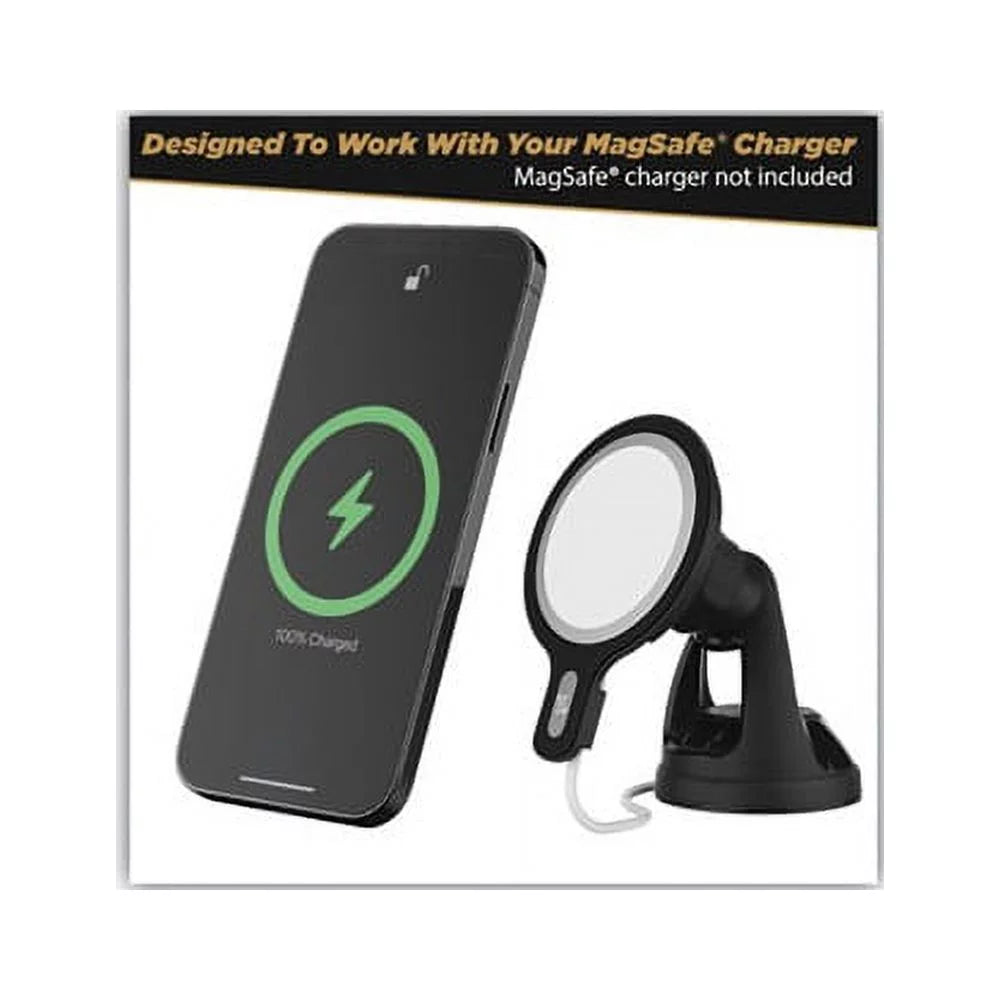 MagicMount MSizeC Window/Dash Car Phone Holder Mount Kit for iPhone 12, Black