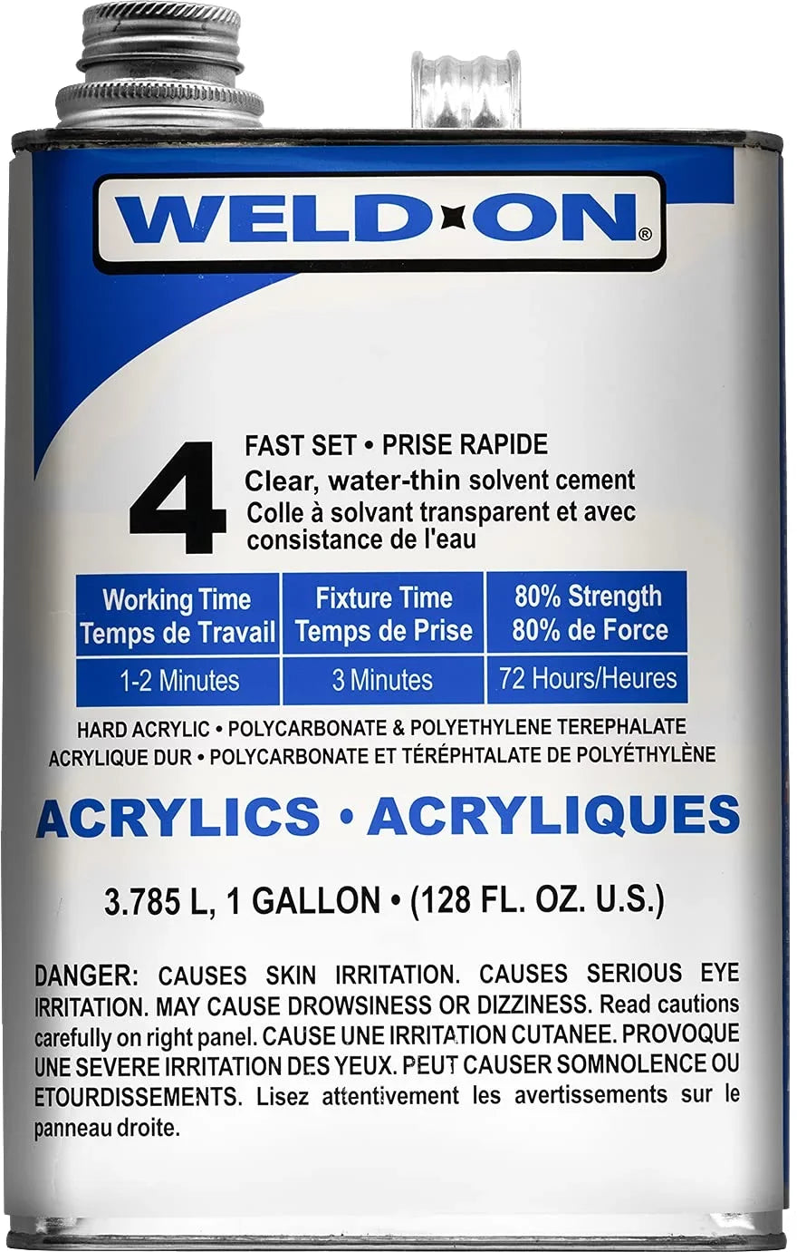 SizeCIGRIP Weld-On #4 Adhesive, Gallon and Weld-On Applicator Bottle with Needle