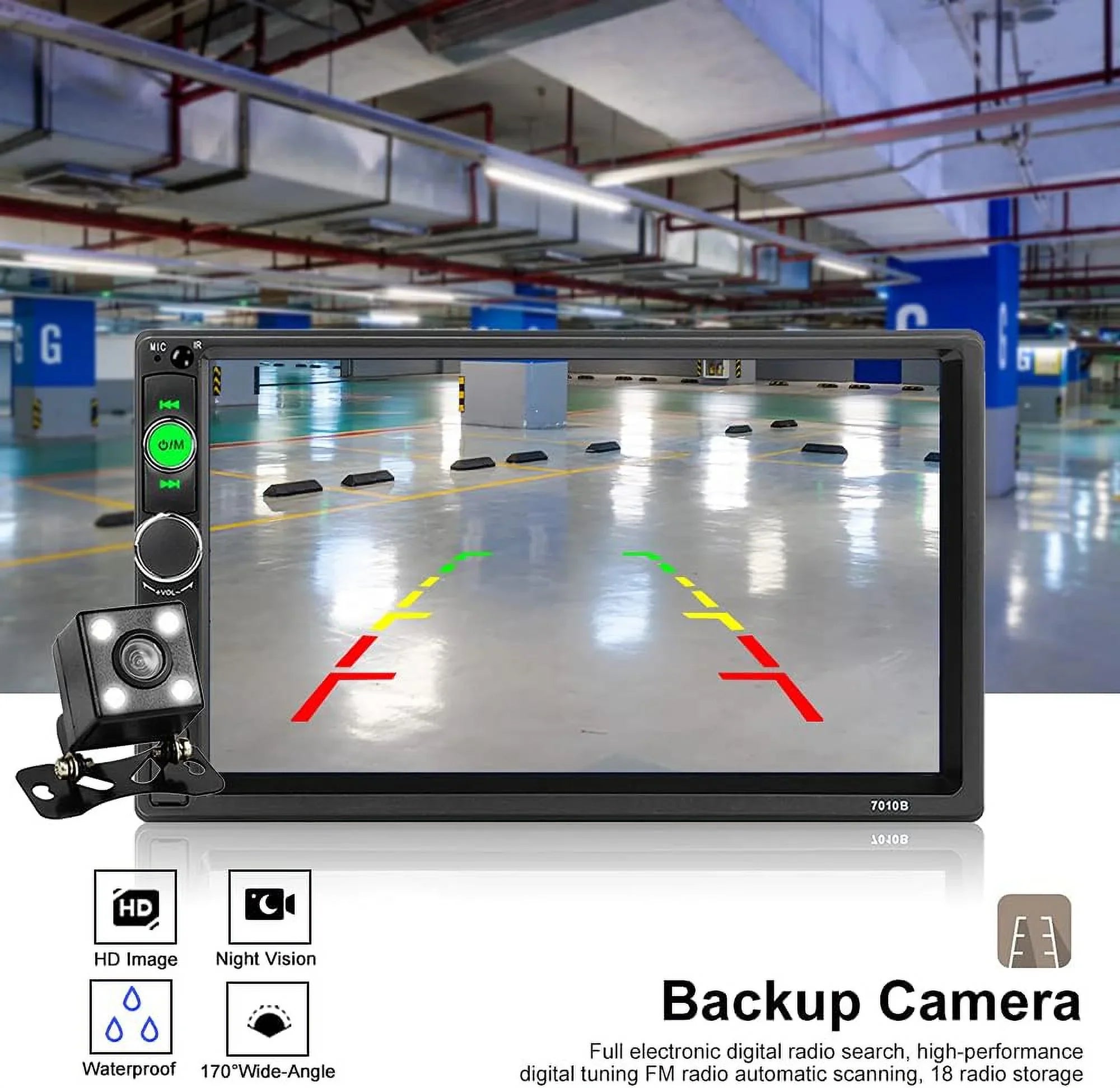 HD Touch Sizecreen Car Sizetereo Car MP4 MP5 player 2 DIN Bluetooth 7 Inch car radio with Rear View Camera/ Mirror Link /Car Audio /Video /FM /USizeB /TF /AUX