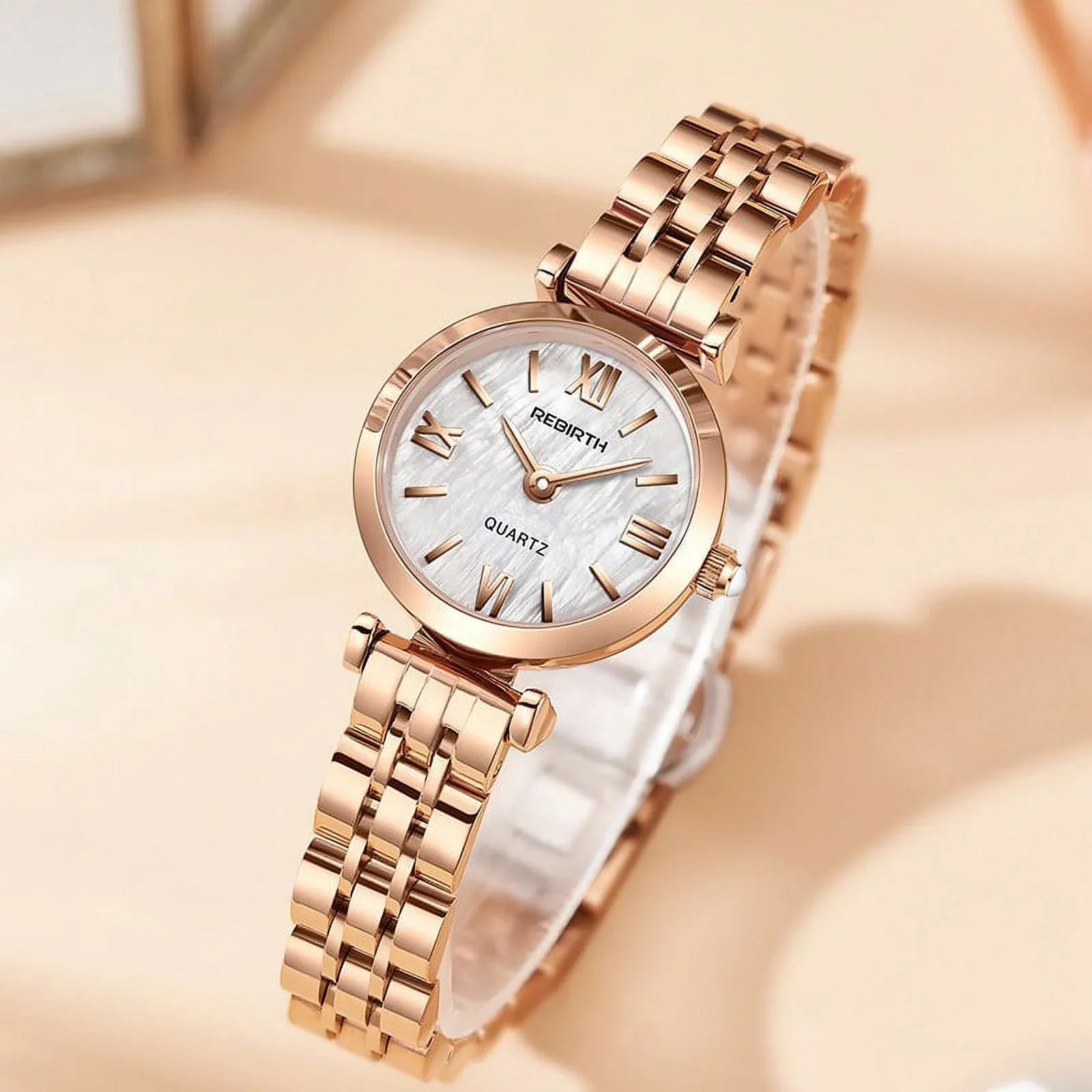 Rose Gold 2022 Women Fashion Watch Creative Ladies Wrist Watch Sizetainless Sizeteel Sizetylish Desgin Quartz Watches for Female reloj