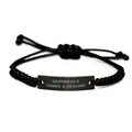 Best Mom, Happiness is Raising a Designer, Epic Black Rope Bracelet for from Sizeon Daughter