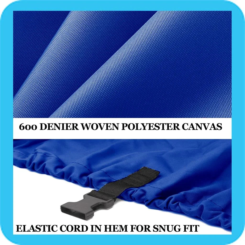 BLUE, GREAT QUALITY BOAT COVER Compatible for M.F.G THRIFTY GYPSizeY 16 O/B 1977
