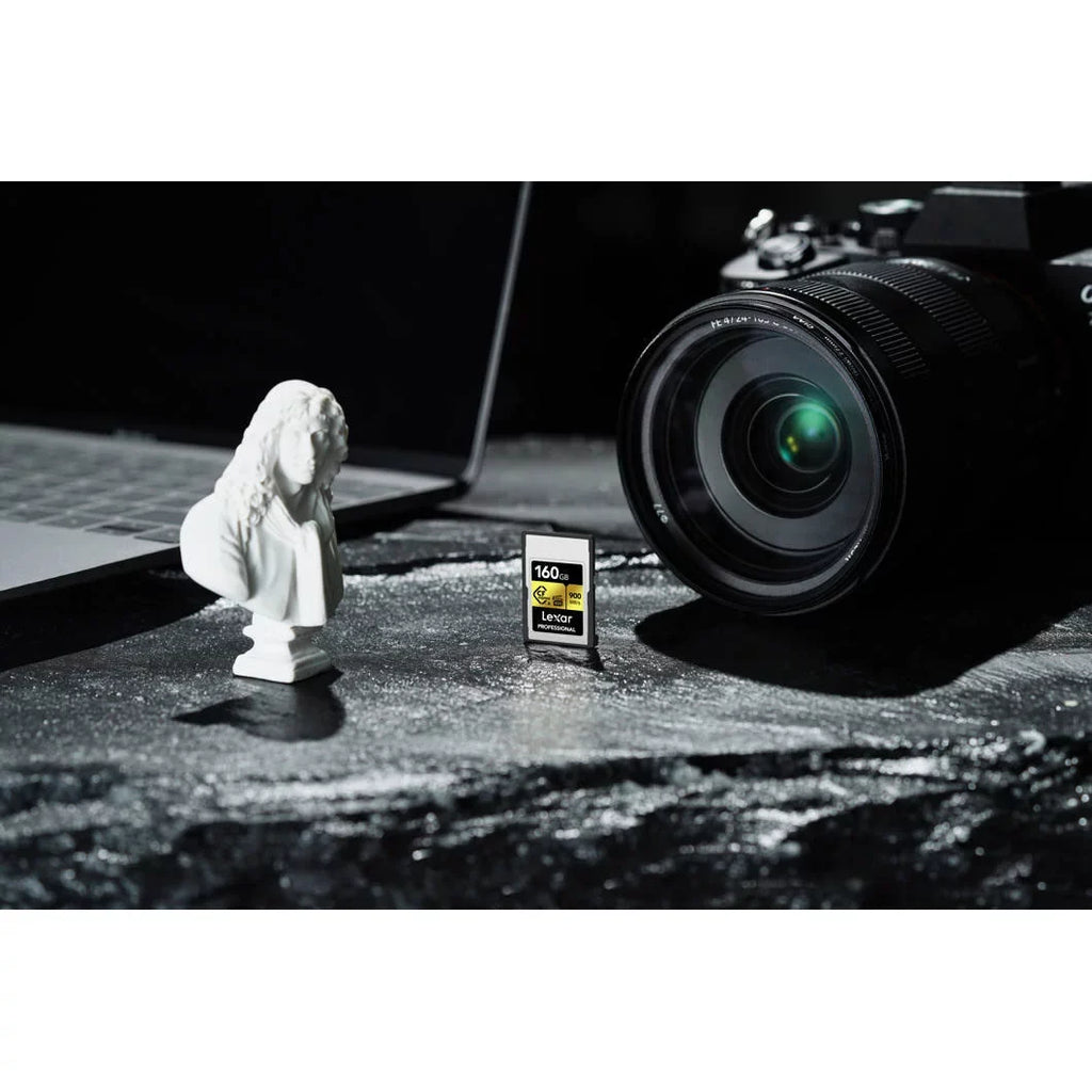 Lexar CFexpress Type A Pro Gold R900/W800 Memory Card, 80GB Bundle with Card Reader
