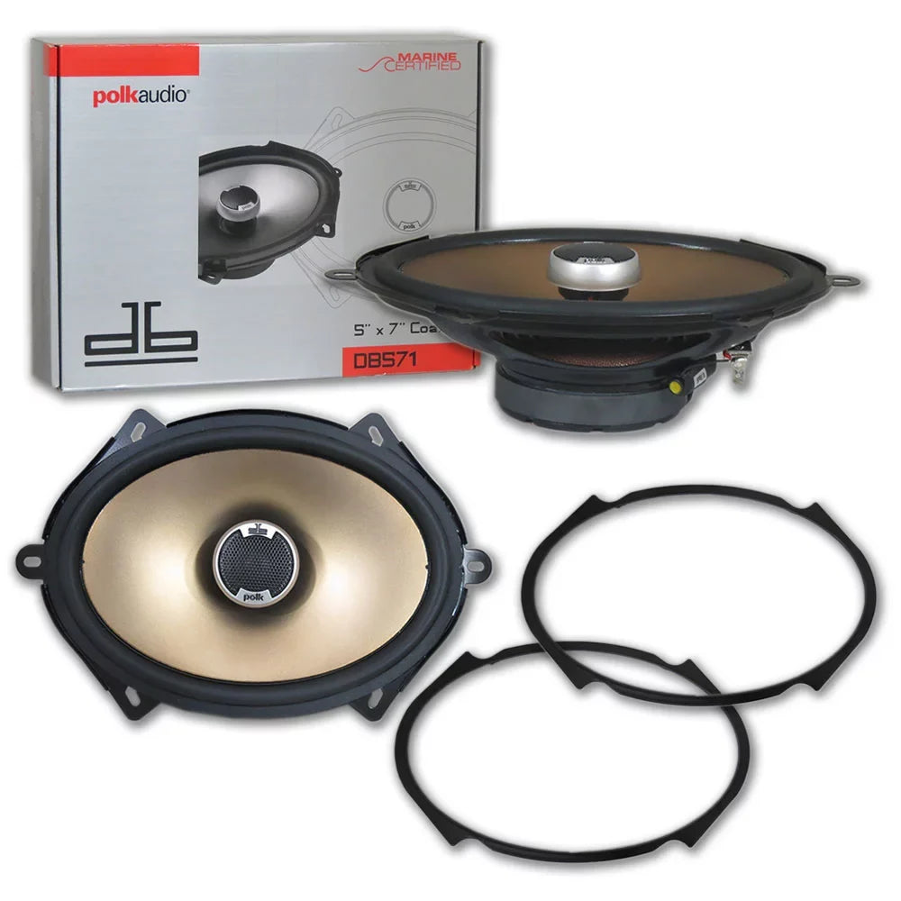 Polk Audio 5 x 7" / 6 x 8 inch Car Audio Marine Certified 2-way Coaxial Sizepeakers