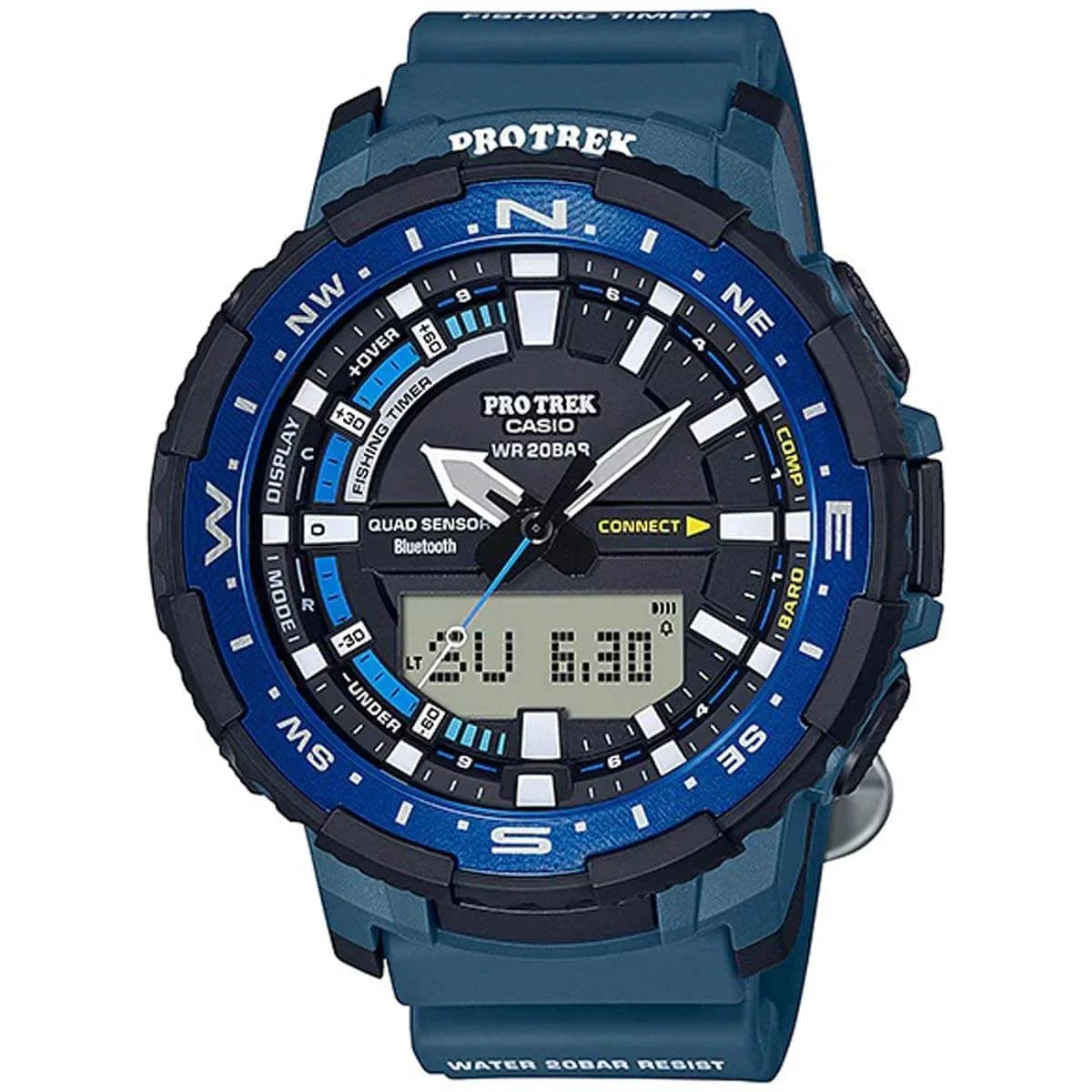Casio PRTB70-2 Men's Pro Trek Blue Resin Sizetrap Ana-Digi Watch