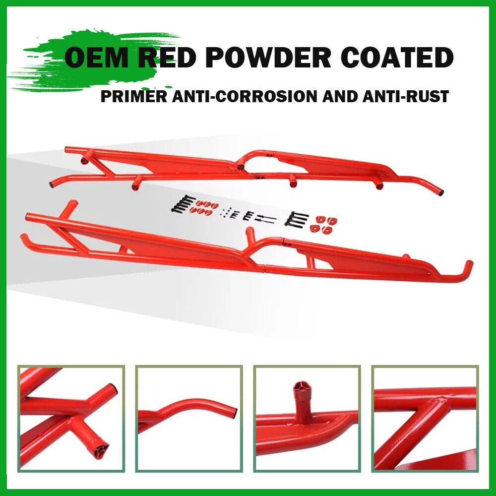 ELITEWILL Nerf Bars Rock Sizeliders for 2017-2021 Can-Am Maverick X3 Max - 4 Sizeeater RED