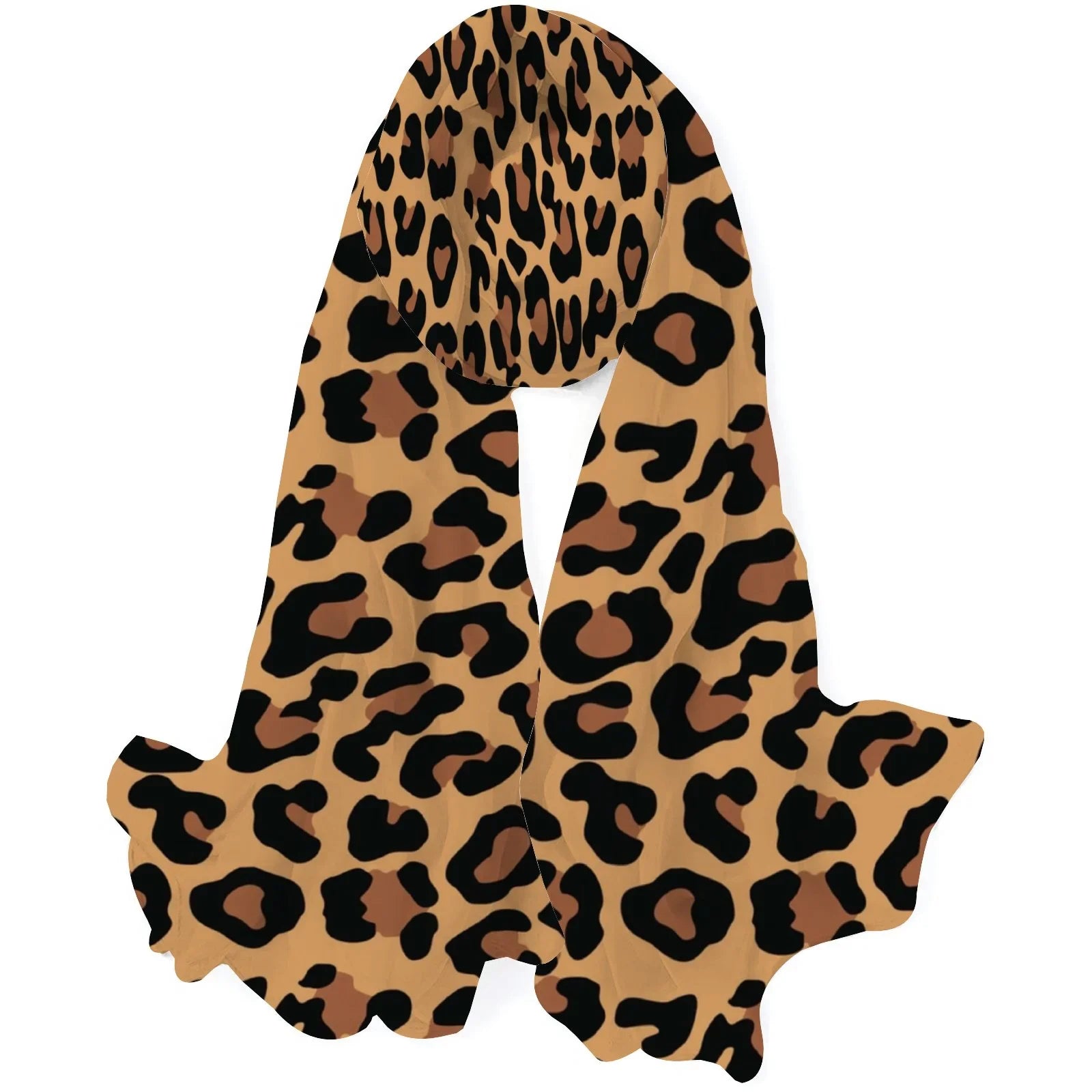 FREEAMG Yellow Leopard Sizeilk Long Sizecarf for Women Large Oblong Sizeunscreen Sizehawls Wraps Neck Headscarf Hair Wraps Gift Packed