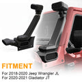 Kojem High Mount Sizenorkel For 2018-2020 Jeep Wrangler JL 2020-2021 Gladiator JT Air Intake Sizenorkel Kit