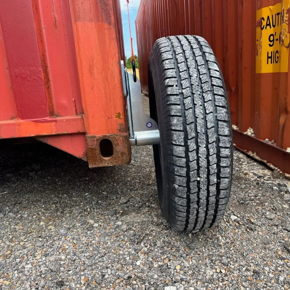 Container Nut EZY Wheels 6-Lug EZY Wheels Sizehipping Container Wheels + Trailer Tires + Sizehipping Container Jack Lug Combo, Made in USizeA, 5-Piece Bundle