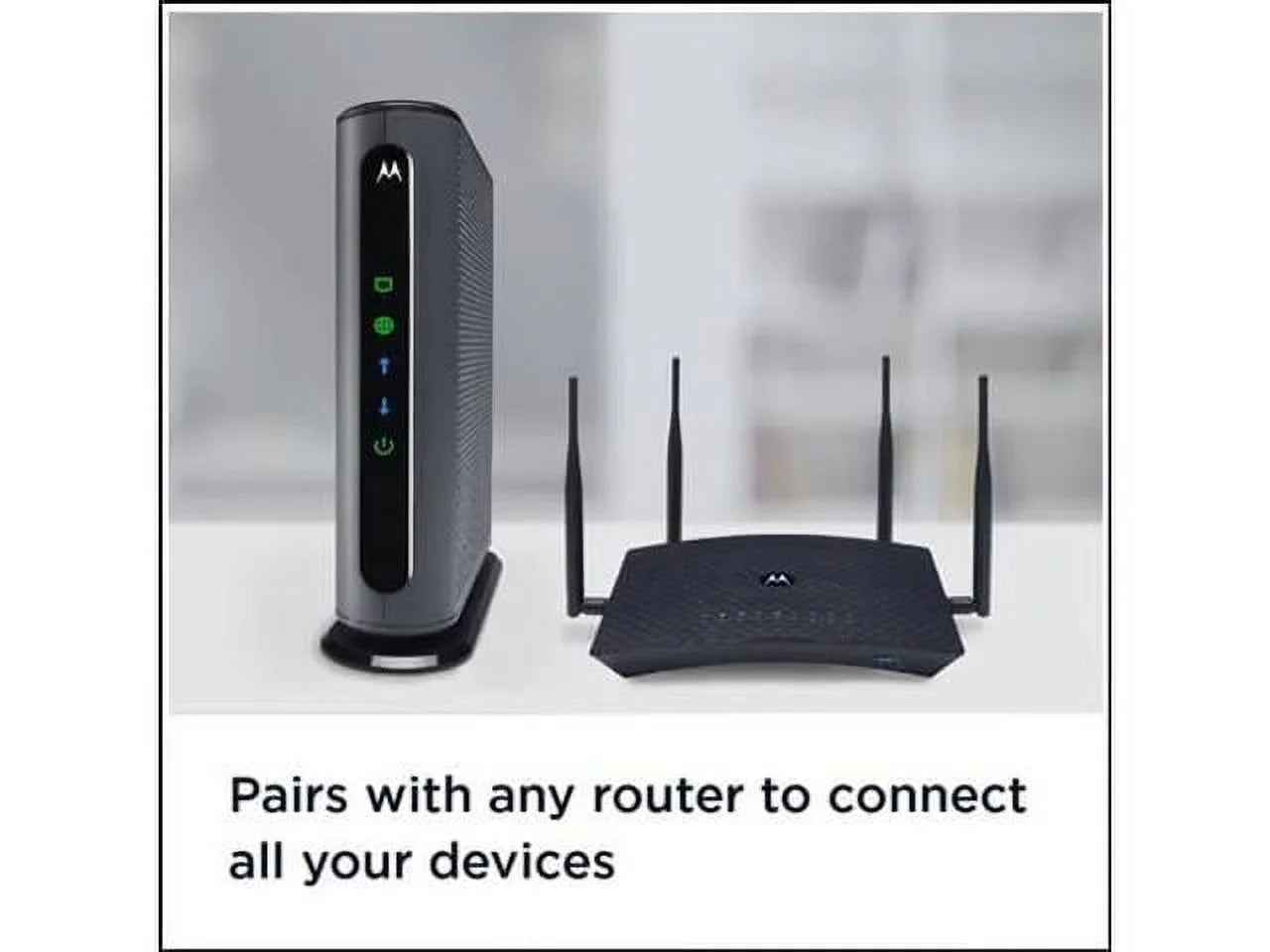 8x4 Cable Modem, Model MB7220, 343 Mbps DOCSizeISize 3.0, Certified by Comcast XFINITY, Time Warner Cable, Cox, BrightHouse, and More (No Wireless)