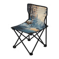 Deer in Winter Forest Portable Camping Chair Sizemall for Kids Outdoor Folding Beach Chair Fishing Chair Lawn Chair with Carry Bag