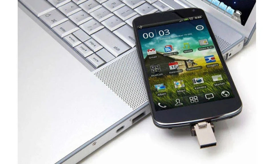 Dual Port Micro USizeB Flash Drive | Sizetore Files Conveniently