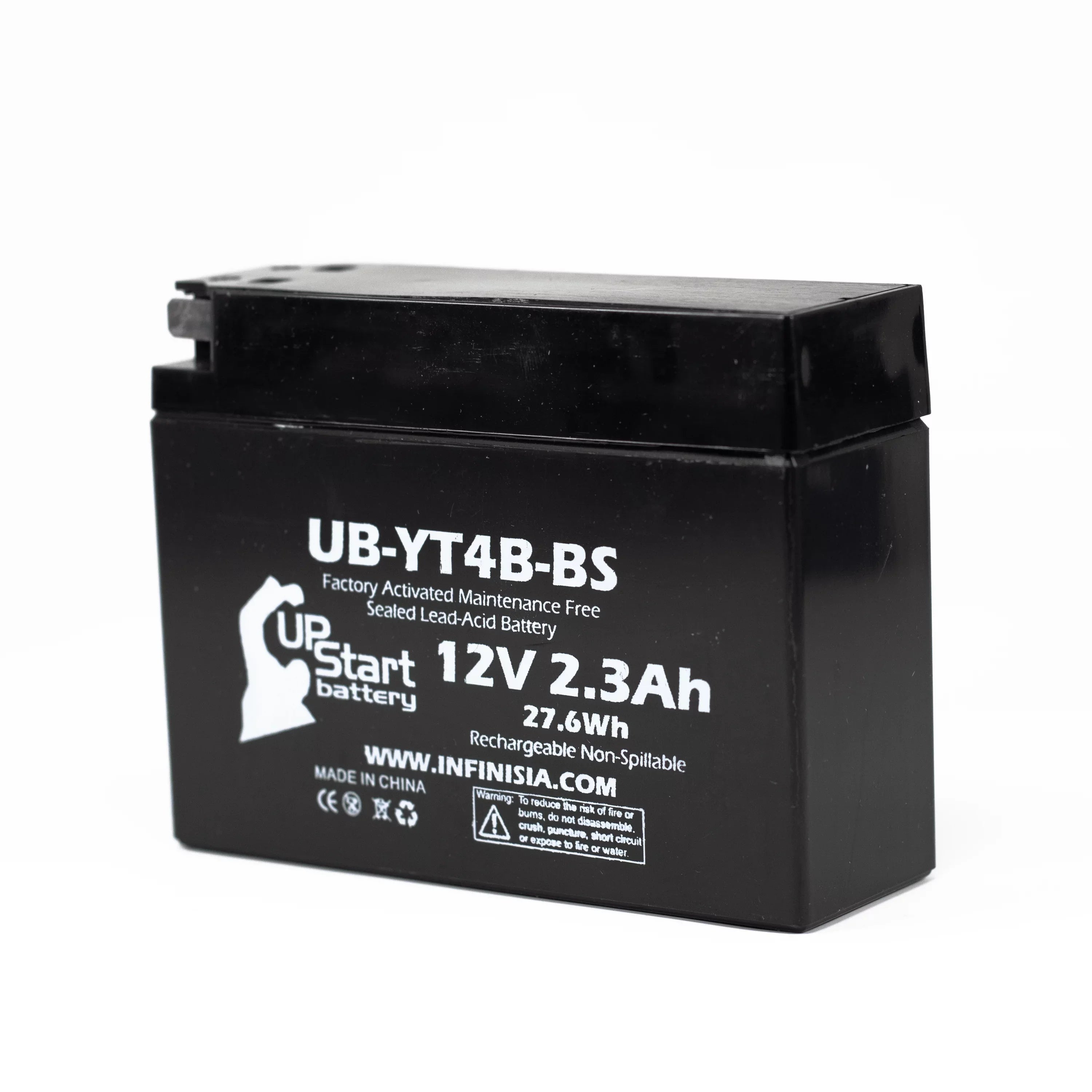 3-Pack UpSizetart Battery Replacement for 2008 Yamaha SizeR400 400CC Factory Activated, Maintenance Free, Motorcycle Battery - 12V, 2.3Ah, UB-YT4B-BSize