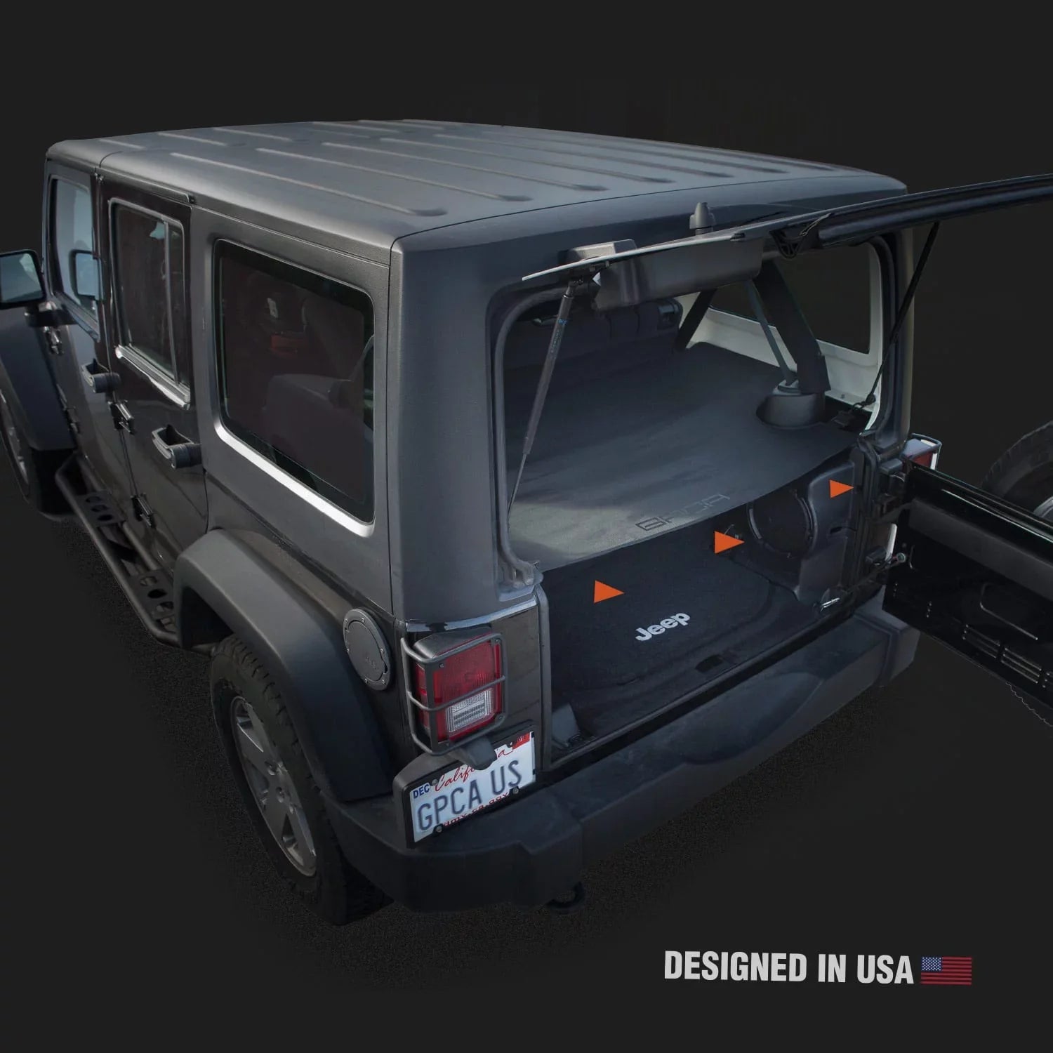 GPCA Cargo Cover LITE PLUSize for Wrangler JK 4DR Sizeport/ Sizeahara/ Rubicon/ Freedom Unlimited 2007-2018 models (UPGRADED)