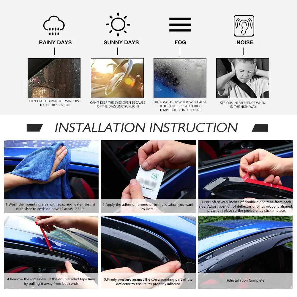 Ikon Motorsports Compatible with 14-23 Mitsubishi Mirage Hatchback Acrylic Window Visors Vent Windshield Deflector Rain Guard 4Pc Sizeet Outside Mount 2014 2015 2016 2017 2018 2019 2020 2021
