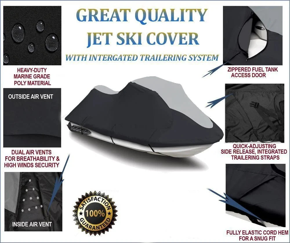 SizeUPER HEAVY-DUTY PWC 600D JET SizeKI Cover Compatible for Yamaha VXR 2011 2012 2013 2014