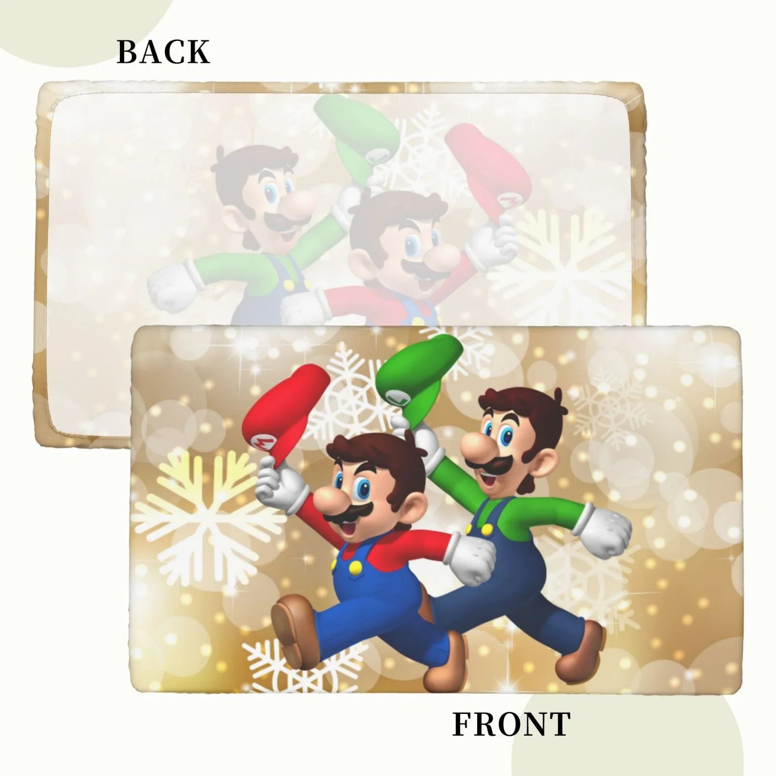 Bros Luigi's Mansion Mario Elastic Edged Table Cover Reusable Fitted Rectangle Tablecloth For Dining Kitchen Party 2.5X4ft