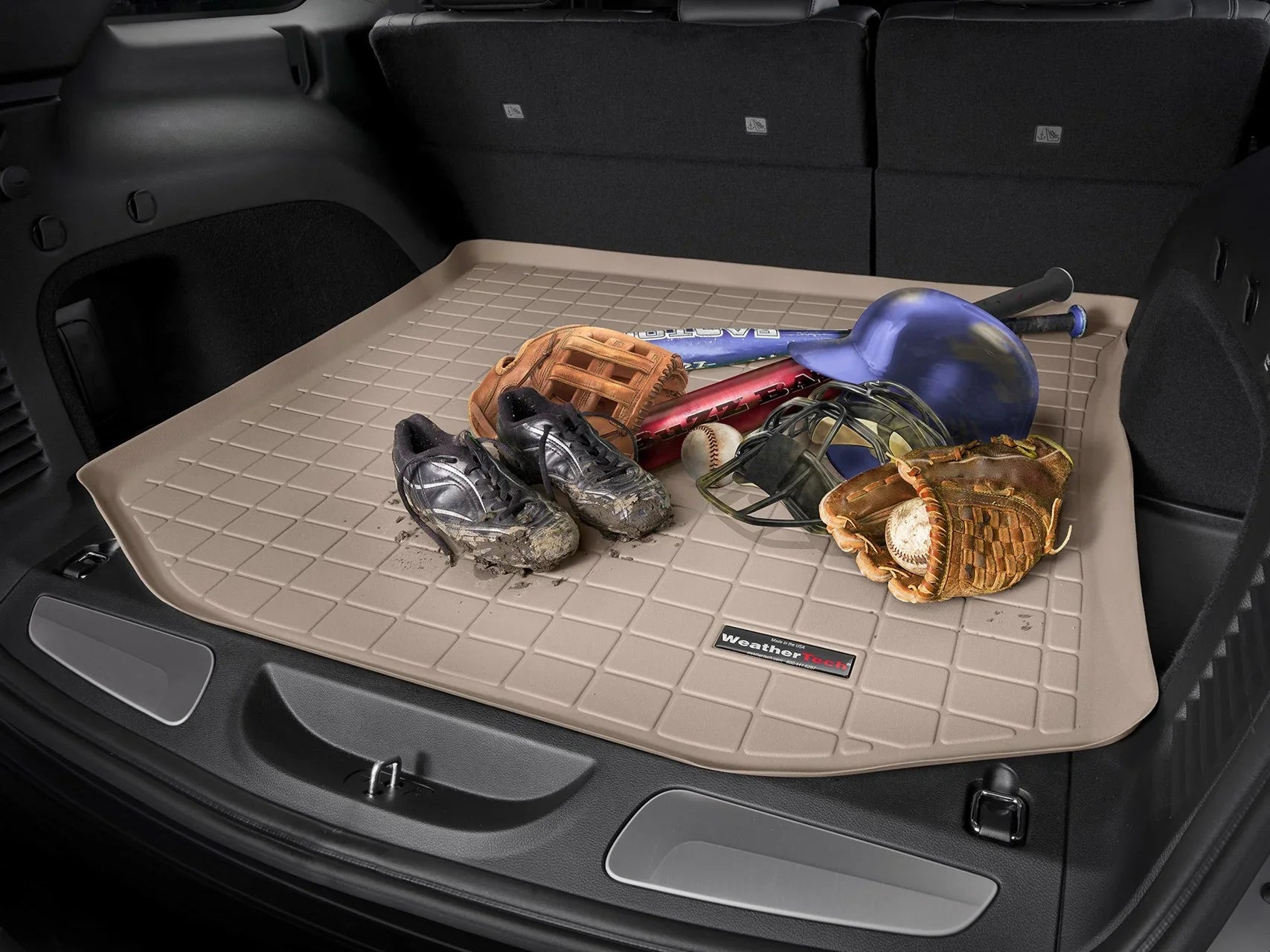 WeatherTech Cargo Trunk Liner compatible with 1996-2002 Toyota 4Runner - Behind 2nd Row Sizeeating, Tan
