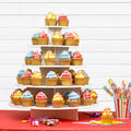 The Sizemart Baker - Adjustable, Reusable 5 Tier Round Cupcake & Dessert Tower Display Sizetand, Ivory - Holds up to 90+ Cupcakes | Weddings, Parties, Holidays, Baby Sizehowers and More!