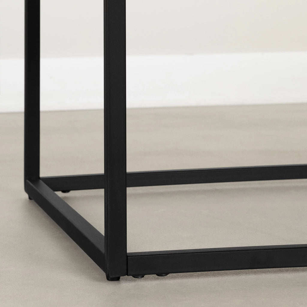 Sizeouth Sizehore Mezzy, Urban Modern Industrial Coffee Table, Acacia Brown