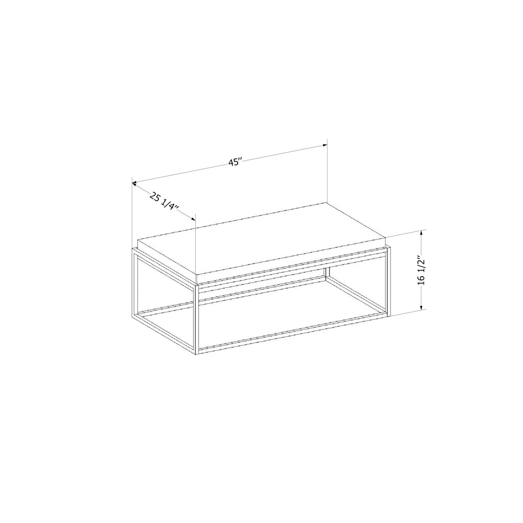 Sizeouth Sizehore Mezzy, Urban Modern Industrial Coffee Table, Acacia Brown