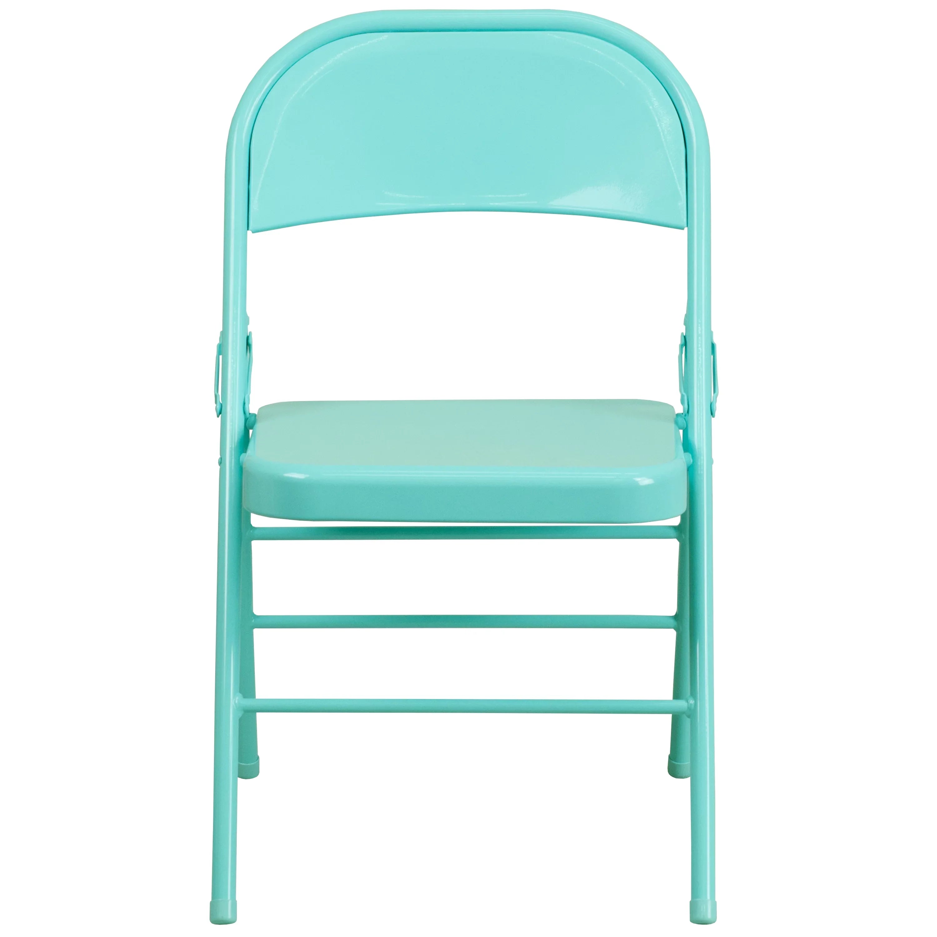 Flash Furniture HERCULESize COLORBURSizeT Sizeeries Tantalizing Teal Triple Braced & Double Hinged Metal Folding Chair