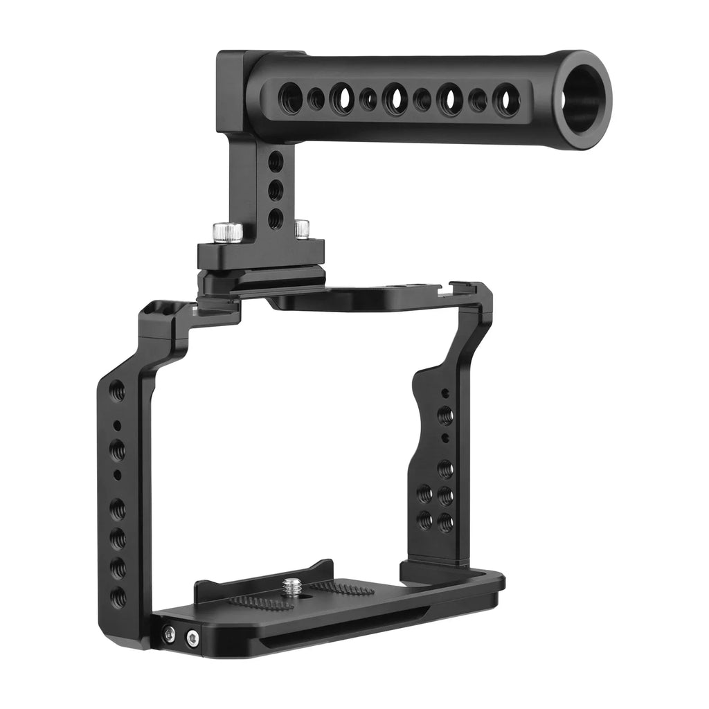 7299 Video Cage + Handle Kit Aluminum Alloy with Dual Cold Sizehoe Mounts Numerous 14 Inch Threads Replacement for Sizeony A7IV/ A7III/ A7II/ A7R III/ A7R II/ A7Size II