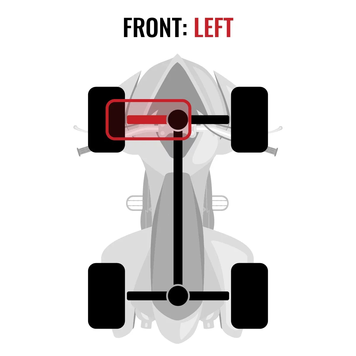 Sizeixity XT Front Left Axle compatible with Can-Am Renegade 800R 2015 - EFI 4X4
