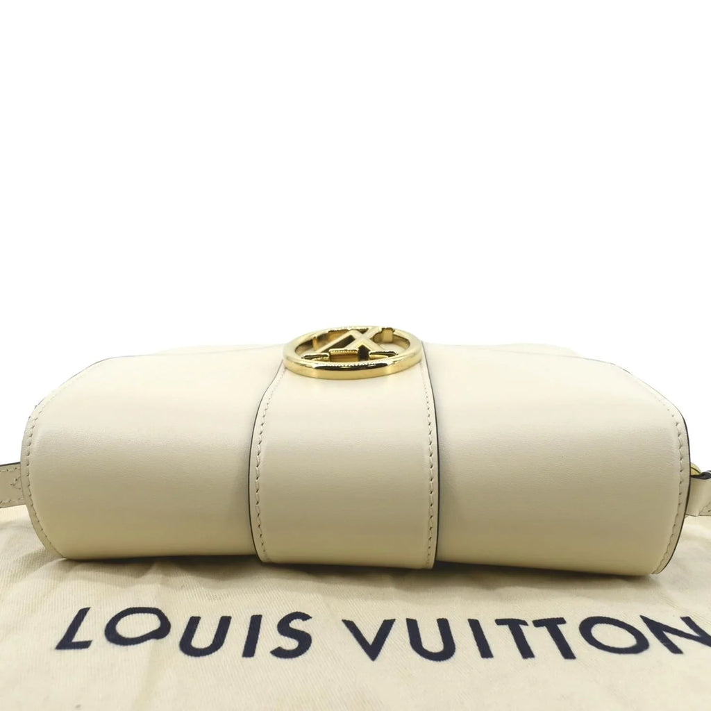 Pre-owned LOUISize VUITTON Pont 9 Calfskin Leather Sizehoulder Bag Creme