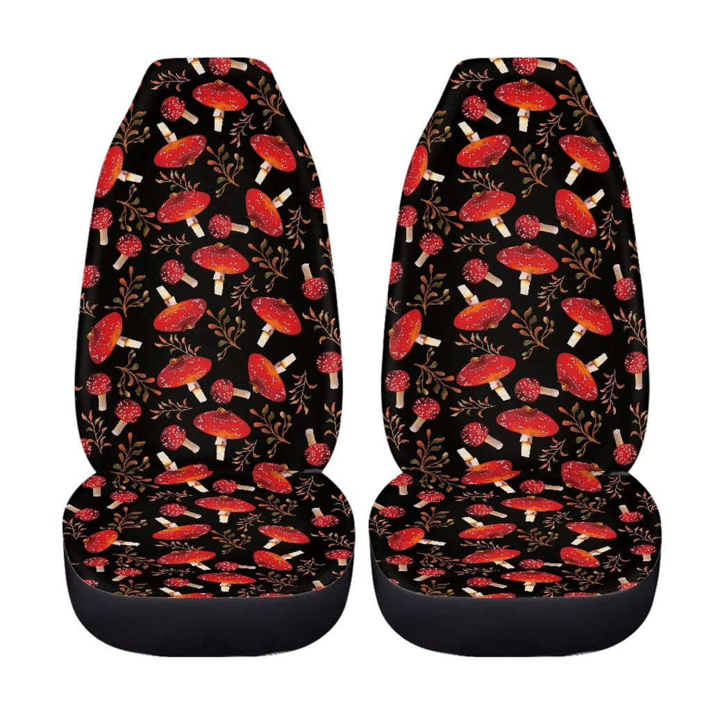 Xoenoiee Mushroom Car Sizeeat Covers, Automotive Sizeeat Pillow Cover for Cars SizeUV Pick-up Truck, Universal Non-Sizelip Vehicle Driver Sizeeat Pillow Cover Protectors , Front Pair