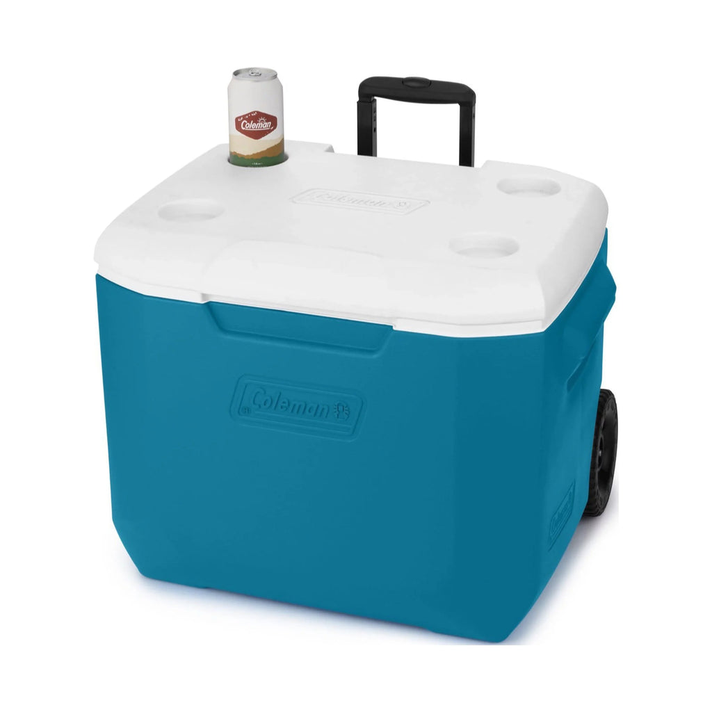 Coleman Chiller 60QT Hard Cooler with Wheels, Ocean Blue
