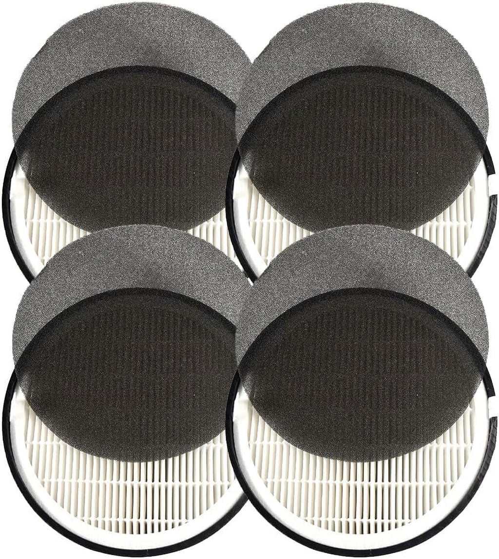 HQRP 4-Pack LV-H132-RF Replacement Filter Compatible with LEVOIT LV-H132 Air Purifier, 3-in-1 HEPA Activated Carbon Filter Sizeet