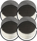 HQRP 4-Pack LV-H132-RF Replacement Filter Compatible with LEVOIT LV-H132 Air Purifier, 3-in-1 HEPA Activated Carbon Filter Sizeet