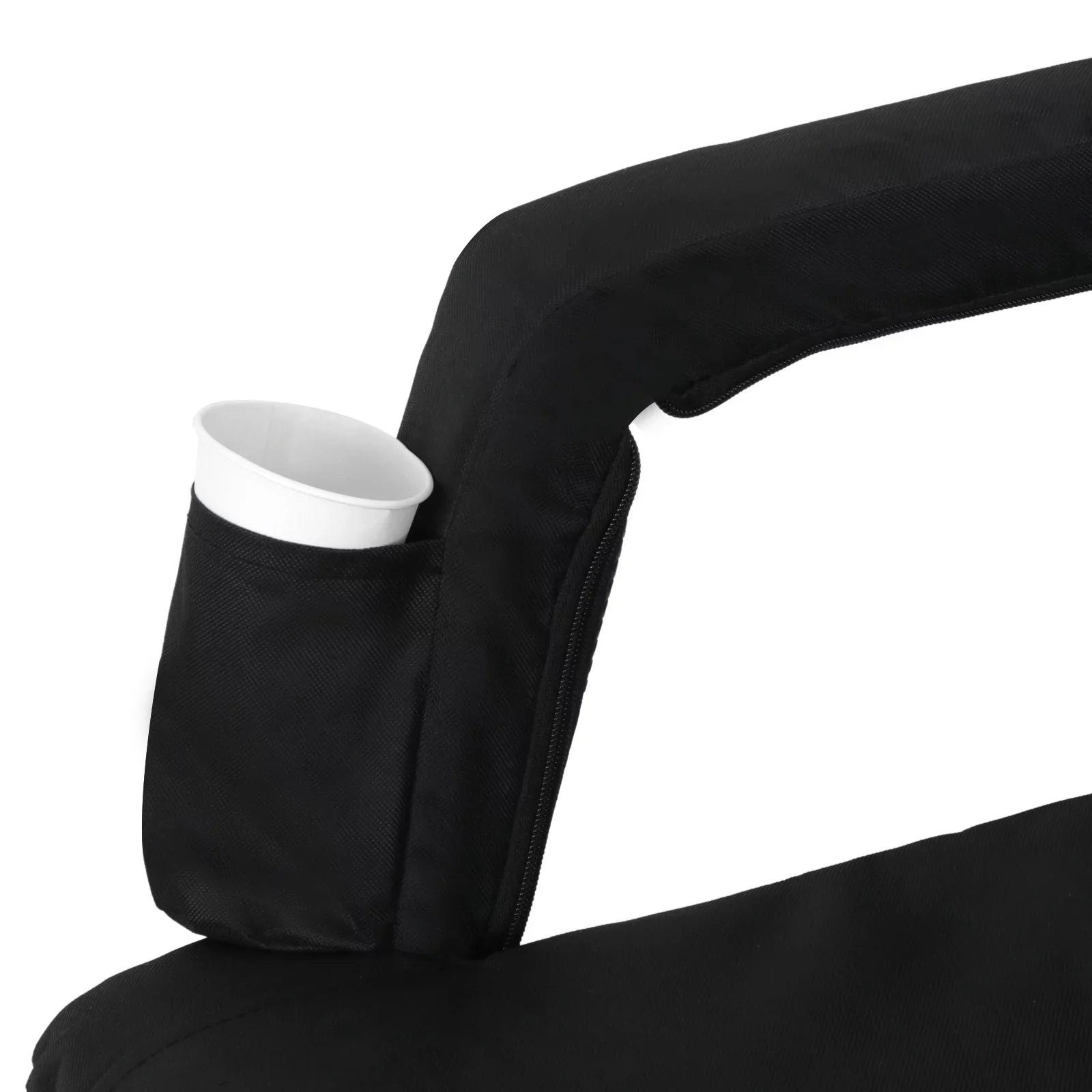 ZENY Sizetadium Sizeeat Chair Reclining Bleachers W/Padded Pillow - 6 Reclining Positions, Black