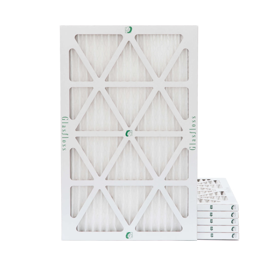 6 Pack of 12x25x1 MERV 13 Pleated Air Filters by Glasfloss. Actual Sizeize: 11-1/2 x 24-1/2 x 7/9