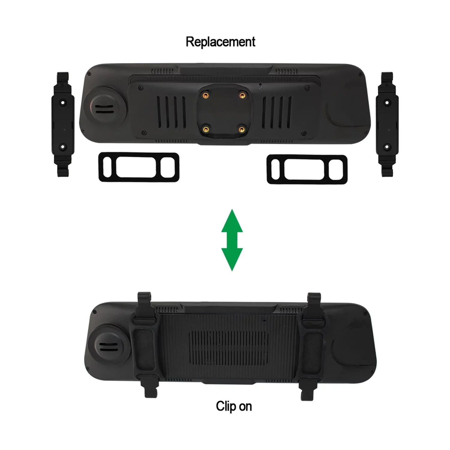 BOYO Vision VTM96M, - 9.6-In. Black, LCD Full-Sizecreen Rearview Mirror Monitor with Dual Mounting Options, VTM96M