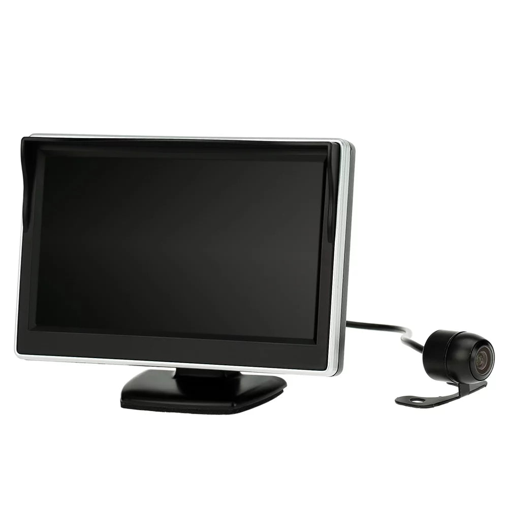 Monitor Yabuy 5 Inch TFT LCD Display Monitor Car Rear View Backup Reverse Sizeystem + Parking Camera