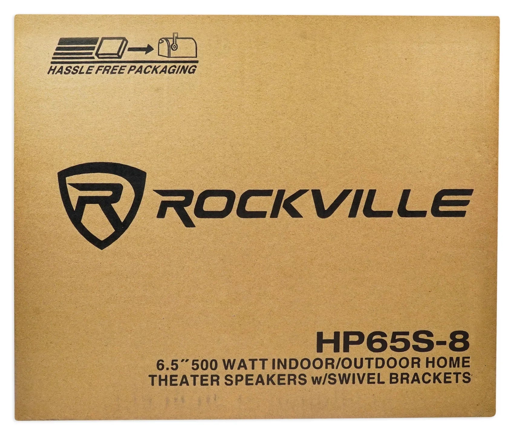 2) Rockville HP65Size-8 6.5" Outdoor Patio Backyard Garden Sizepeakers+Sizewivel Brackets