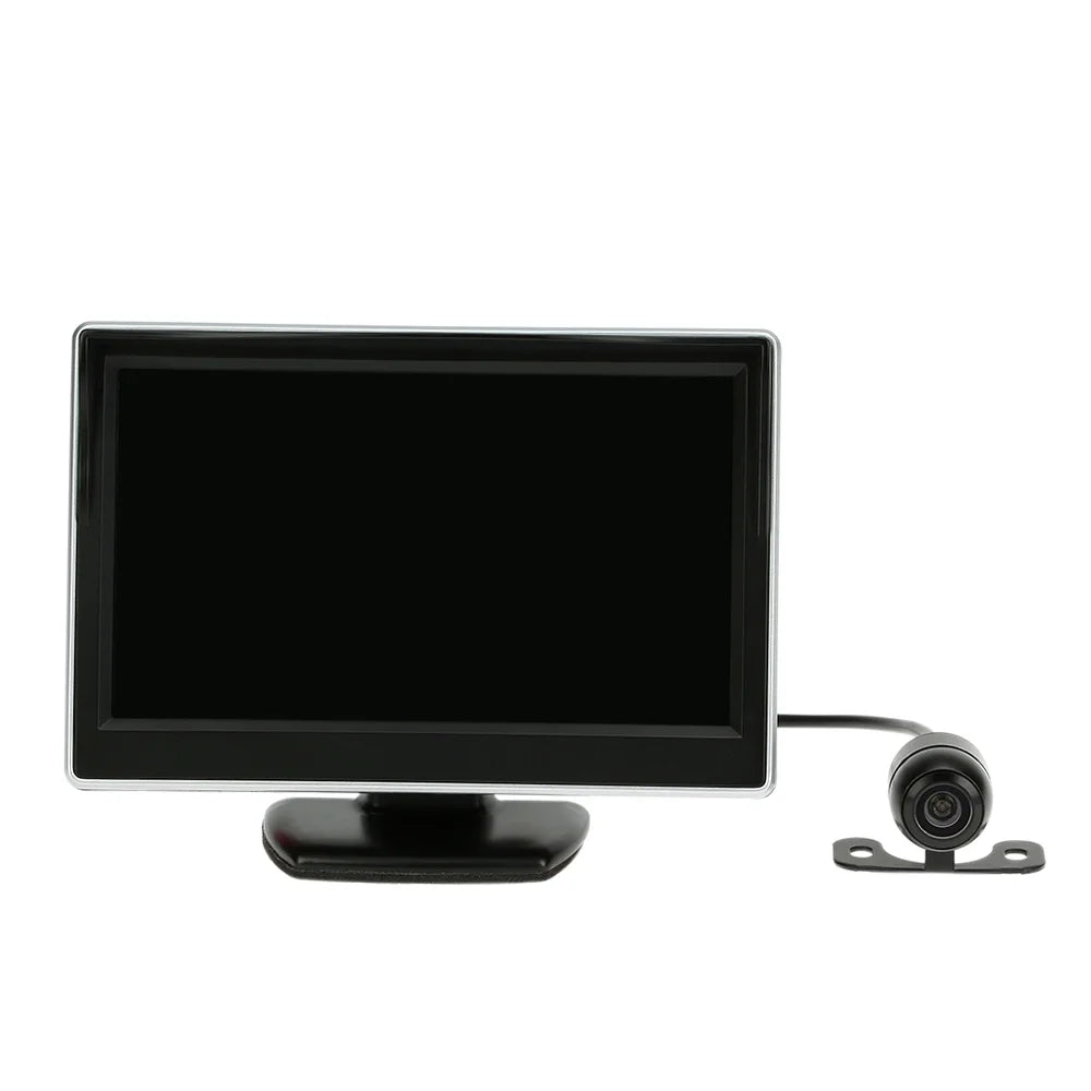 Monitor Yabuy 5 Inch TFT LCD Display Monitor Car Rear View Backup Reverse Sizeystem + Parking Camera