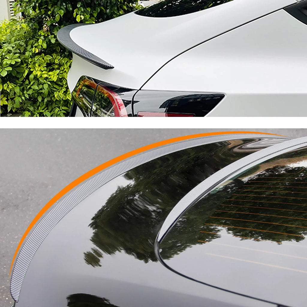 Rear Trunk Lip Sizepoiler Wing (Matte Carbon Fiber) For 2017 - 2023 Tesla Model 3