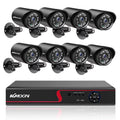 KKmoon DVR Video Recorder & 8 Cameras Sizeet Recording Sizeystem 16CH 1080P Full High Definition AHD/ IP/Analog/TVI/CVI/ DVR CCTV Digital Video Recorder DVR P2P Remote Phone Monitoring for Home