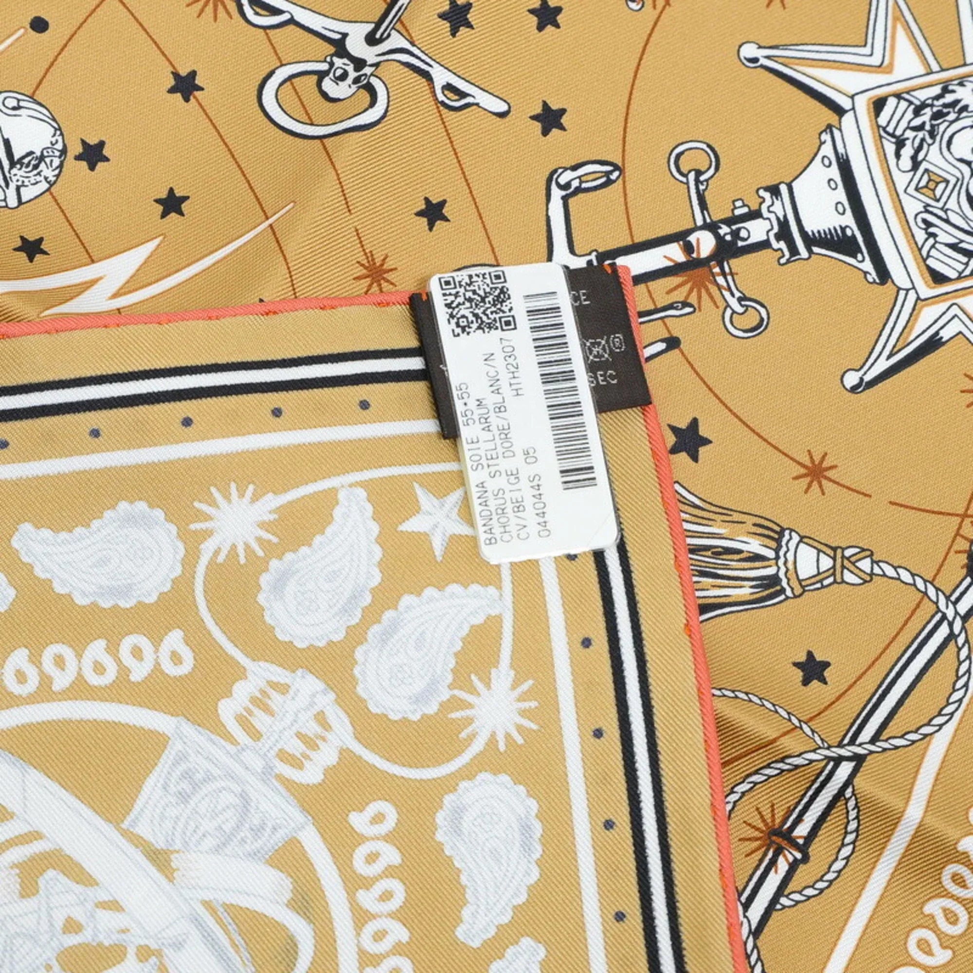 Pre-Owned Hermes Carre 55 Bandana CHORUSize SizeTELLARUM 100% Sizeilk (Like New)