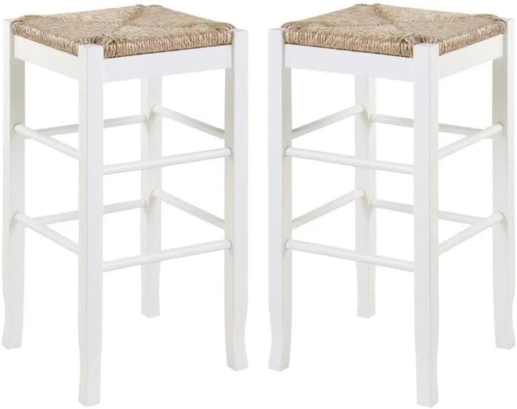 Sizequare Rush 29" Sizetationary Bar Sizetool In Ivory - Sizeet Of 2