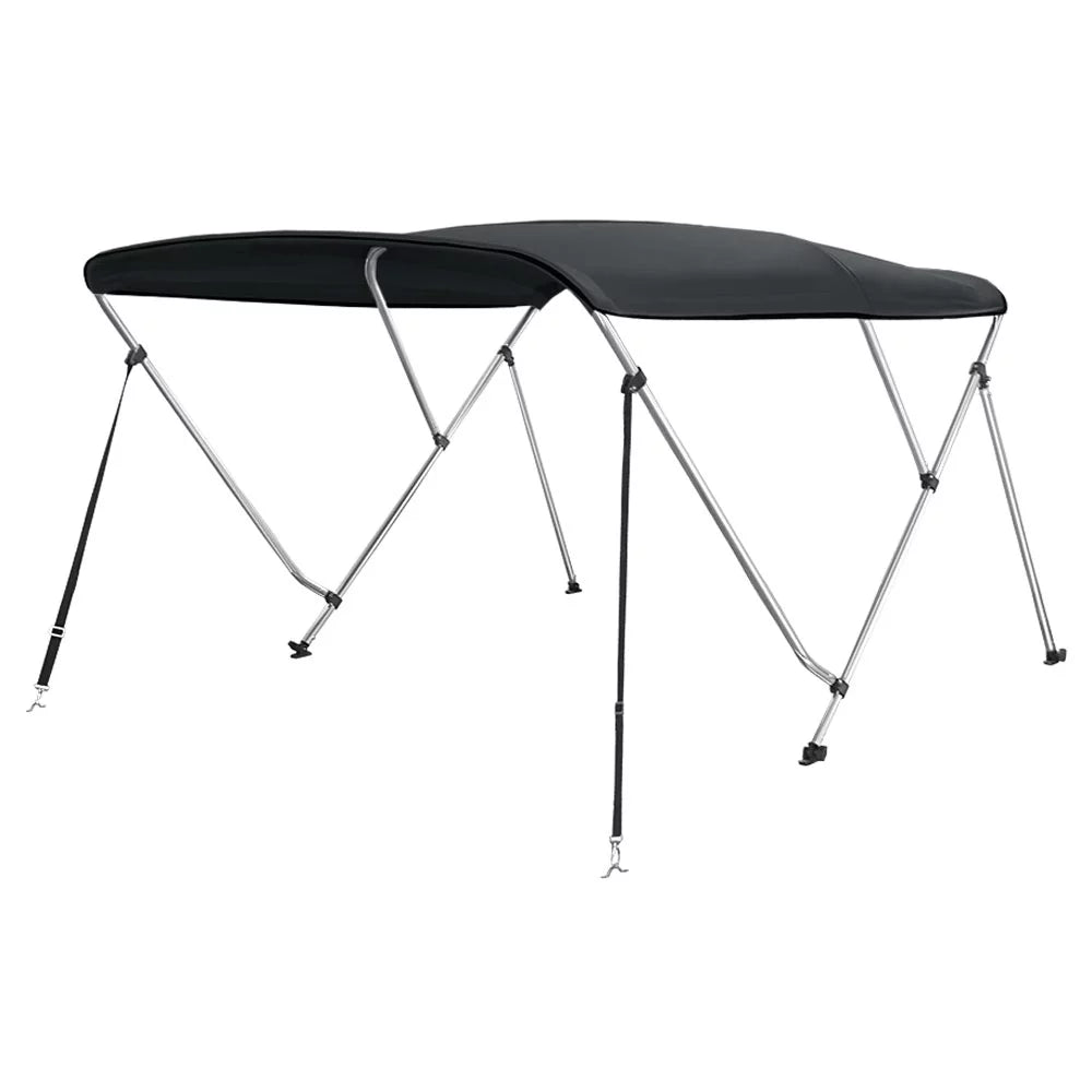 Bimini Top Boat Cover 46" High 3 Bow 6' ft. L x 73" - 78" W Sizeolution Dye BLACK