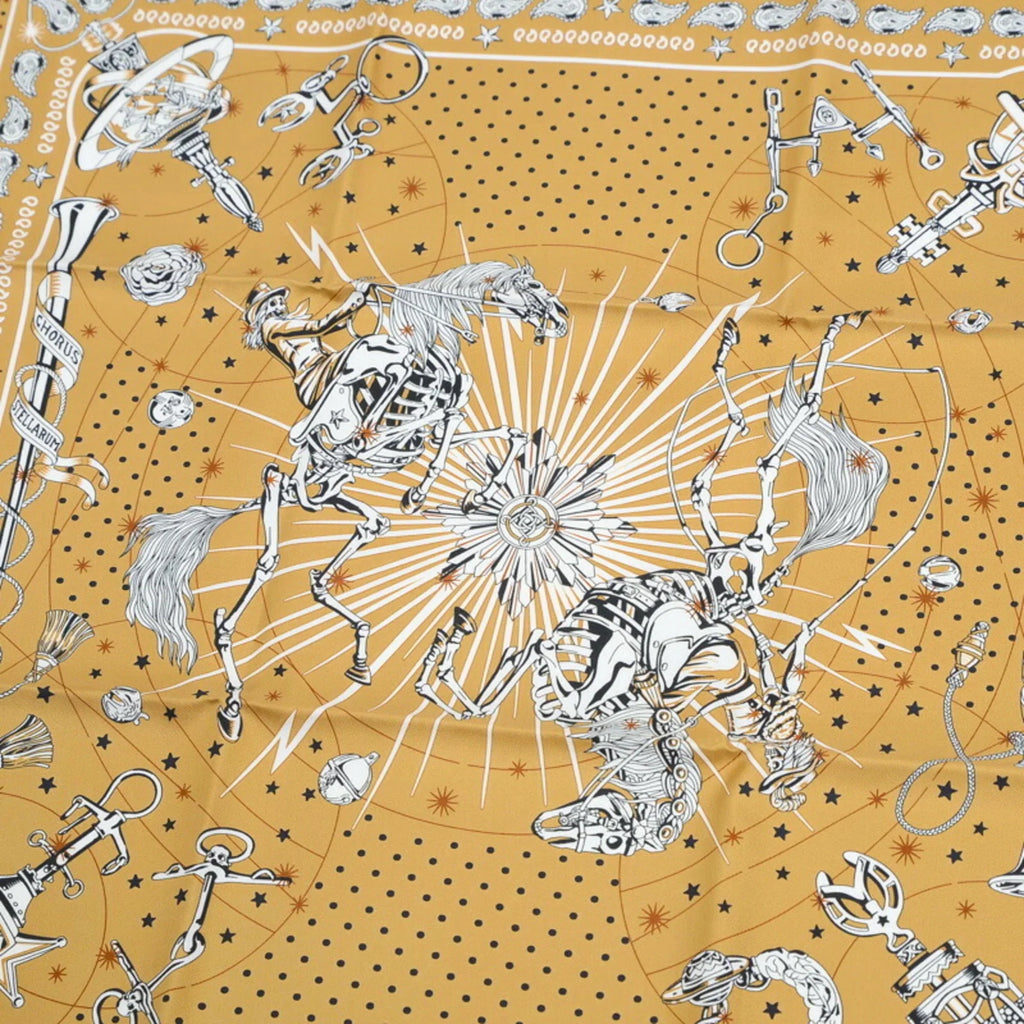 Pre-Owned Hermes Carre 55 Bandana CHORUSize SizeTELLARUM 100% Sizeilk (Like New)