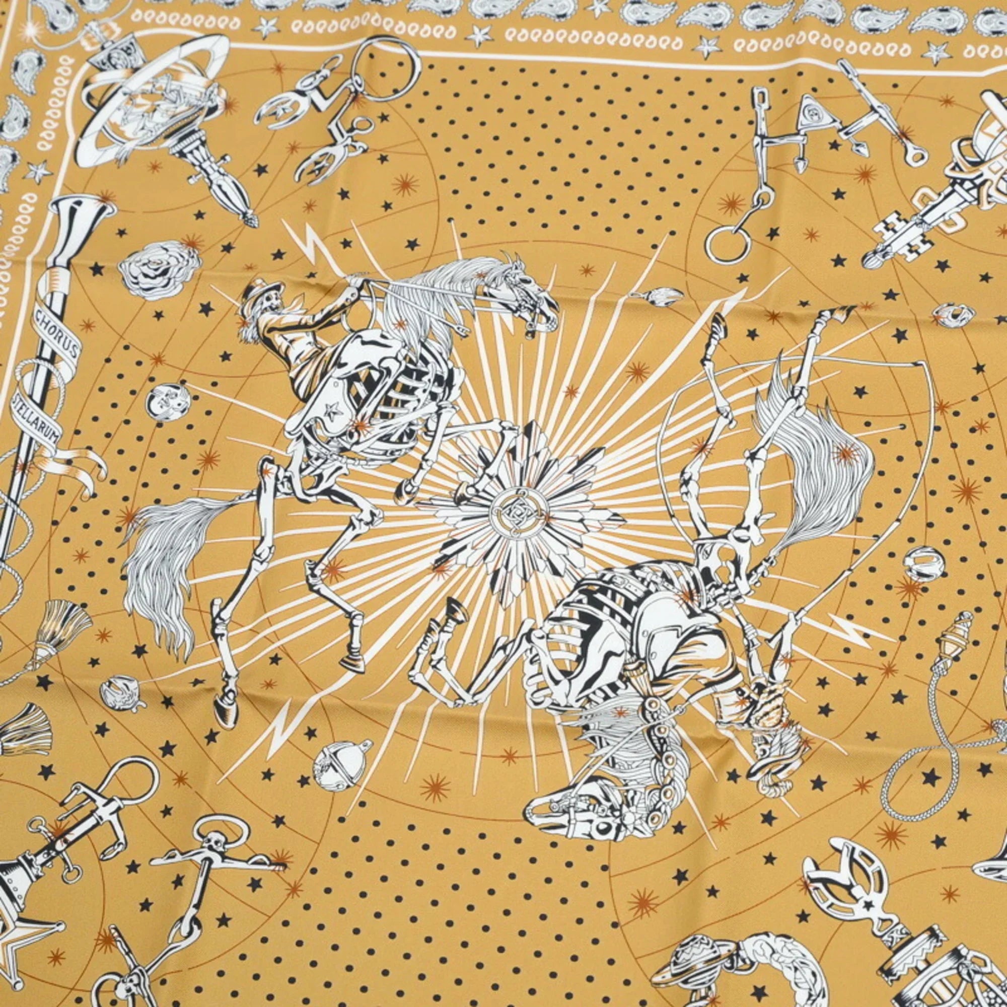 Pre-Owned Hermes Carre 55 Bandana CHORUSize SizeTELLARUM 100% Sizeilk (Like New)