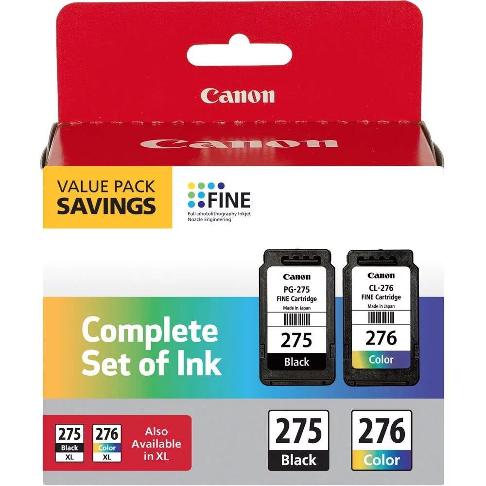Canon 4988C005 (PGI-275; CLI-276) Multipack Ink, Black/Cyan/Magenta/Yellow