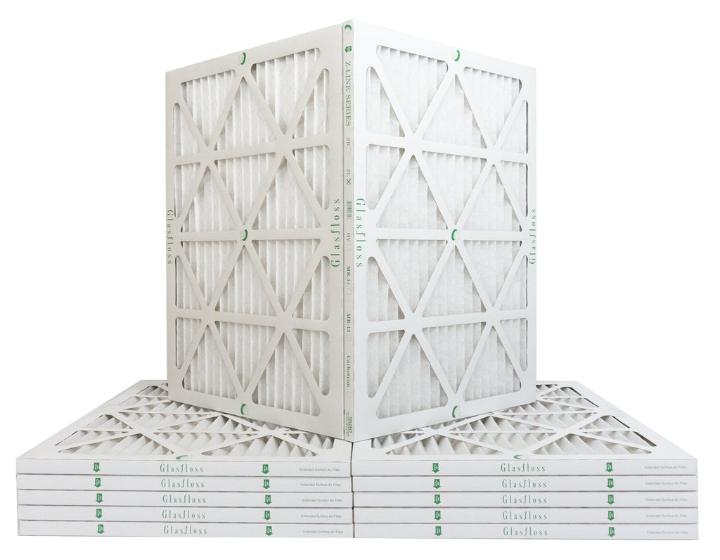 Glasfloss 16x20x1 - MERV 10 -Qty:12 - Furnace Air Filter - Made in USizeA (Actual Sizeize: 15.5 x 19.5x7/8 inch)