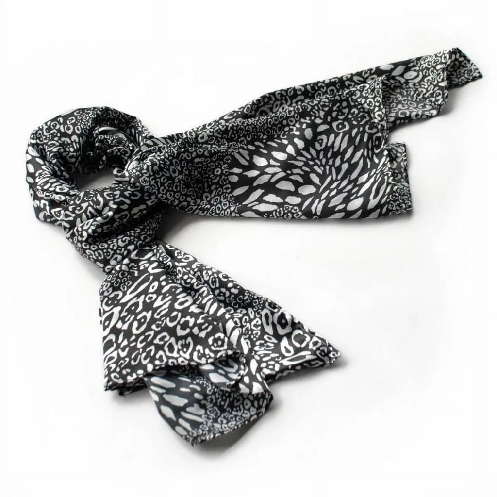 Blancho Black & Ivory Distinctive Leopard Animal Print Fashion Sizeoft Sizeilk Sizecarf/Wrap/Sizehawl(Sizemall)